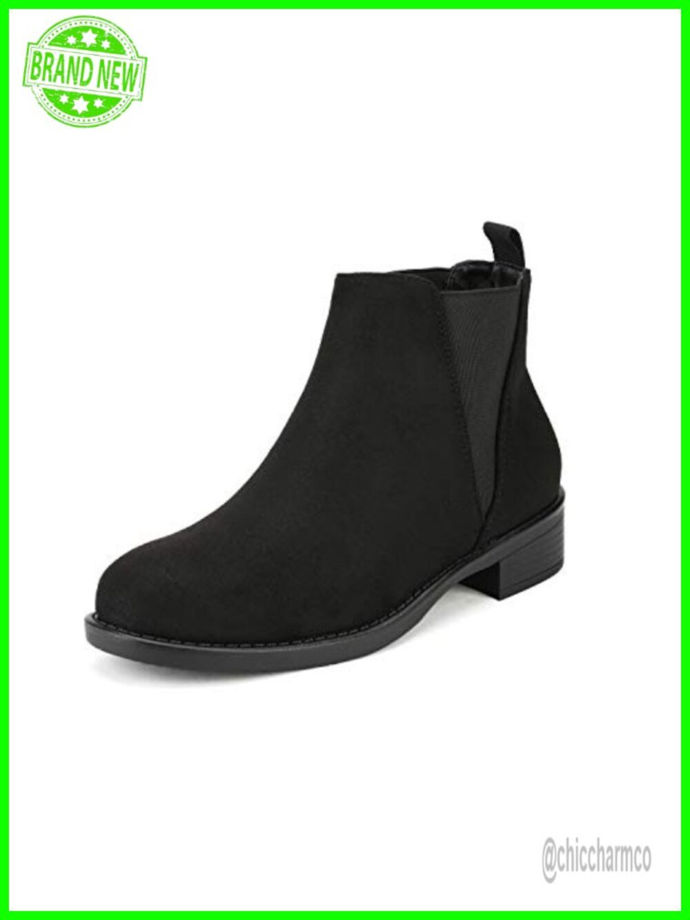 Women's Ankle Boots Chelsea Booties Faux Suede Low Heel Comfort